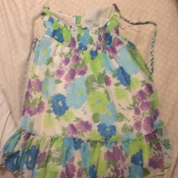 Very lovely, white, floral dress. - Picture 3 of 3